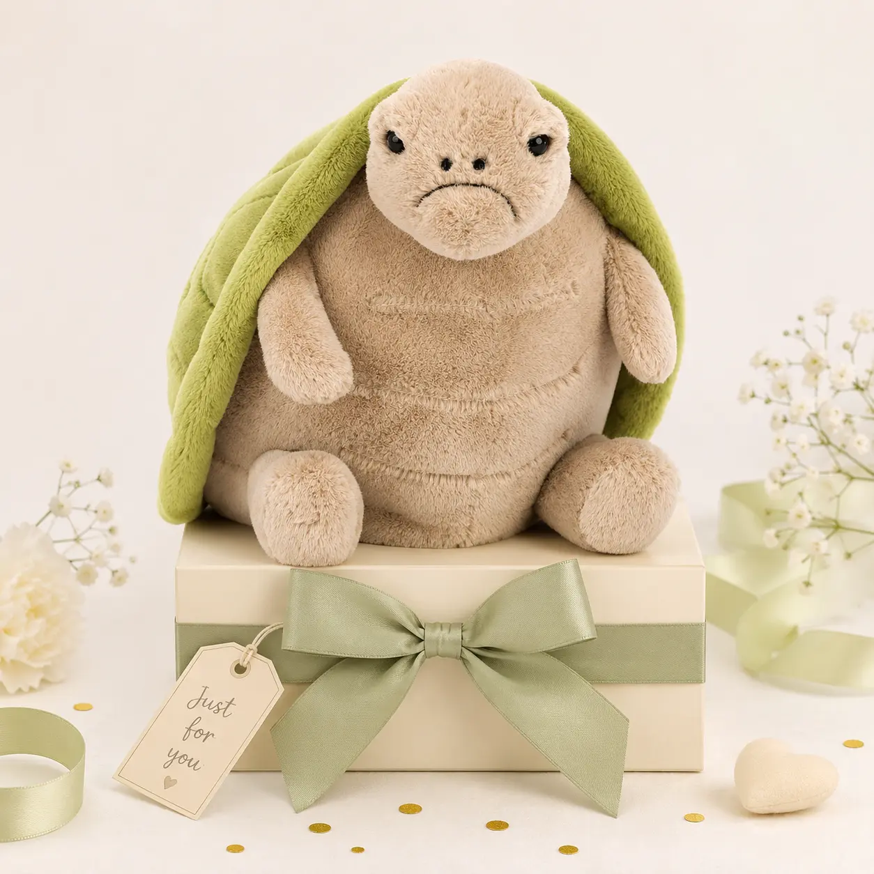 Jellycat Timmy Turtle Plush Toy - Cute Soft Stuffed Sea Turtle, Huggable Companion and Unique Gift for Kids and Adults