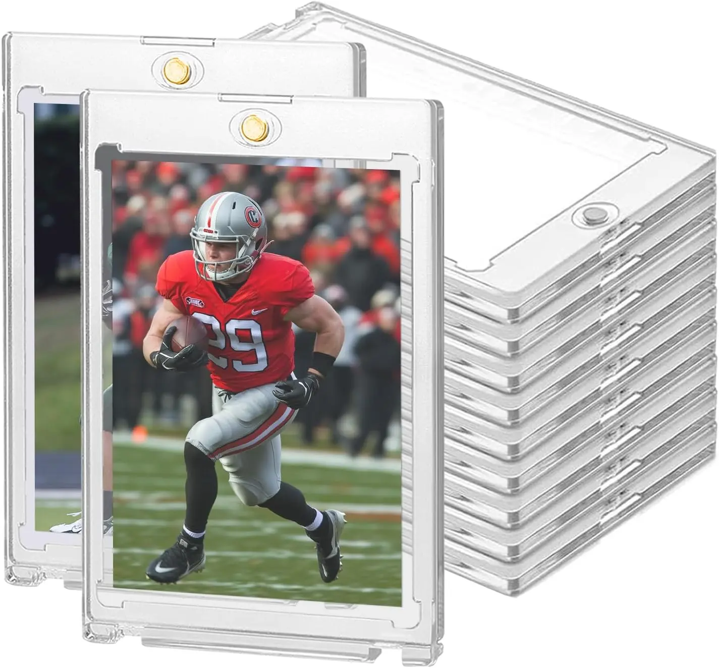 baseball sleeves for cards 1000 Trading Cards Sleeves Top Loads 3X4 Baseball Card Protectors Hard  Plastic Toploads Binder Penny Sleeves for Sports Football Game (500 Hard  Loads main image 0