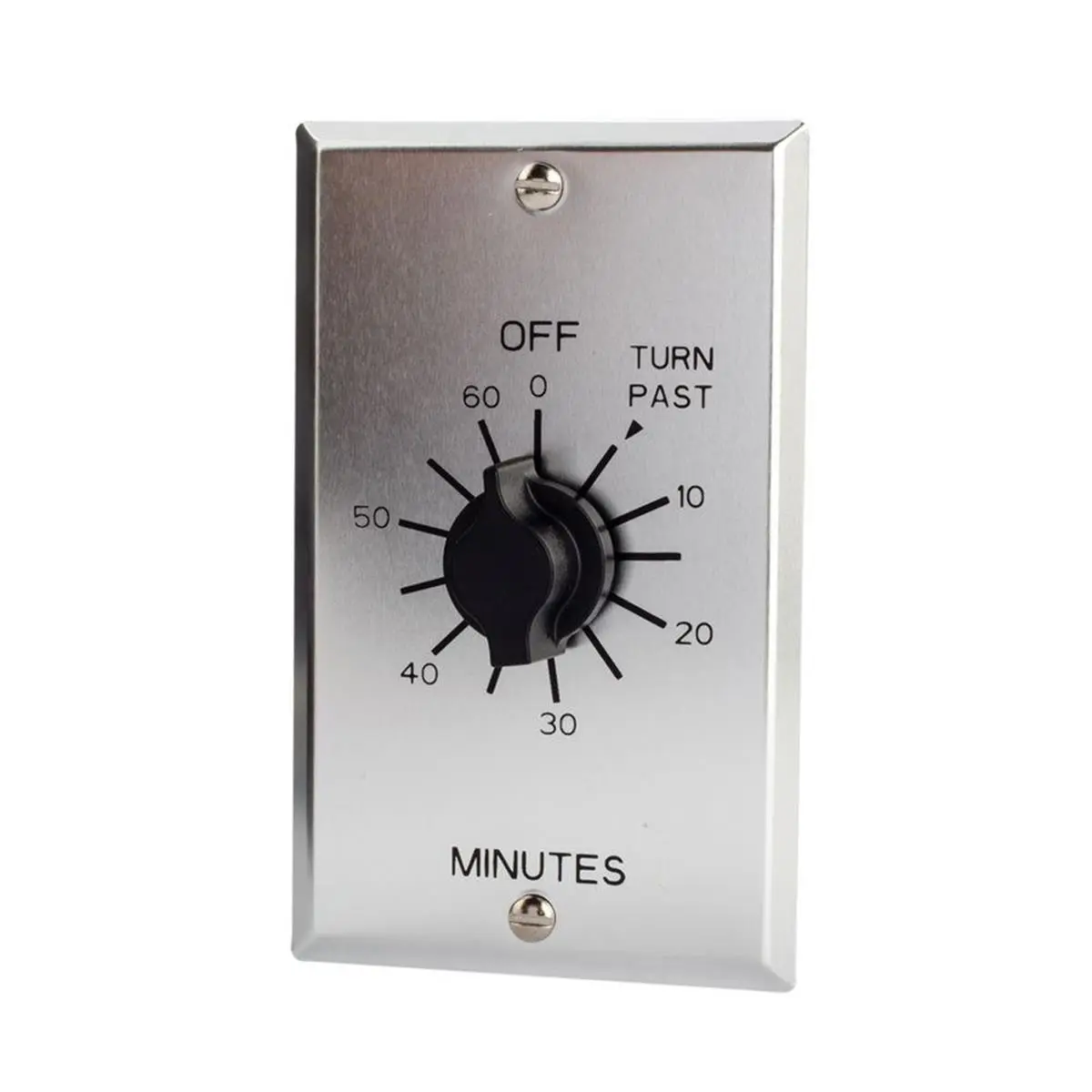 212 MAIN In-Wall Mechanical Timer Switch - 60-Minute Max Adjustable Timer, Silver Dial Type, 125V Indoor Easy-to-Install Switch for LED, Incandescent & Compact Fluorescent Bulbs (Sailing Water Sports Use)
