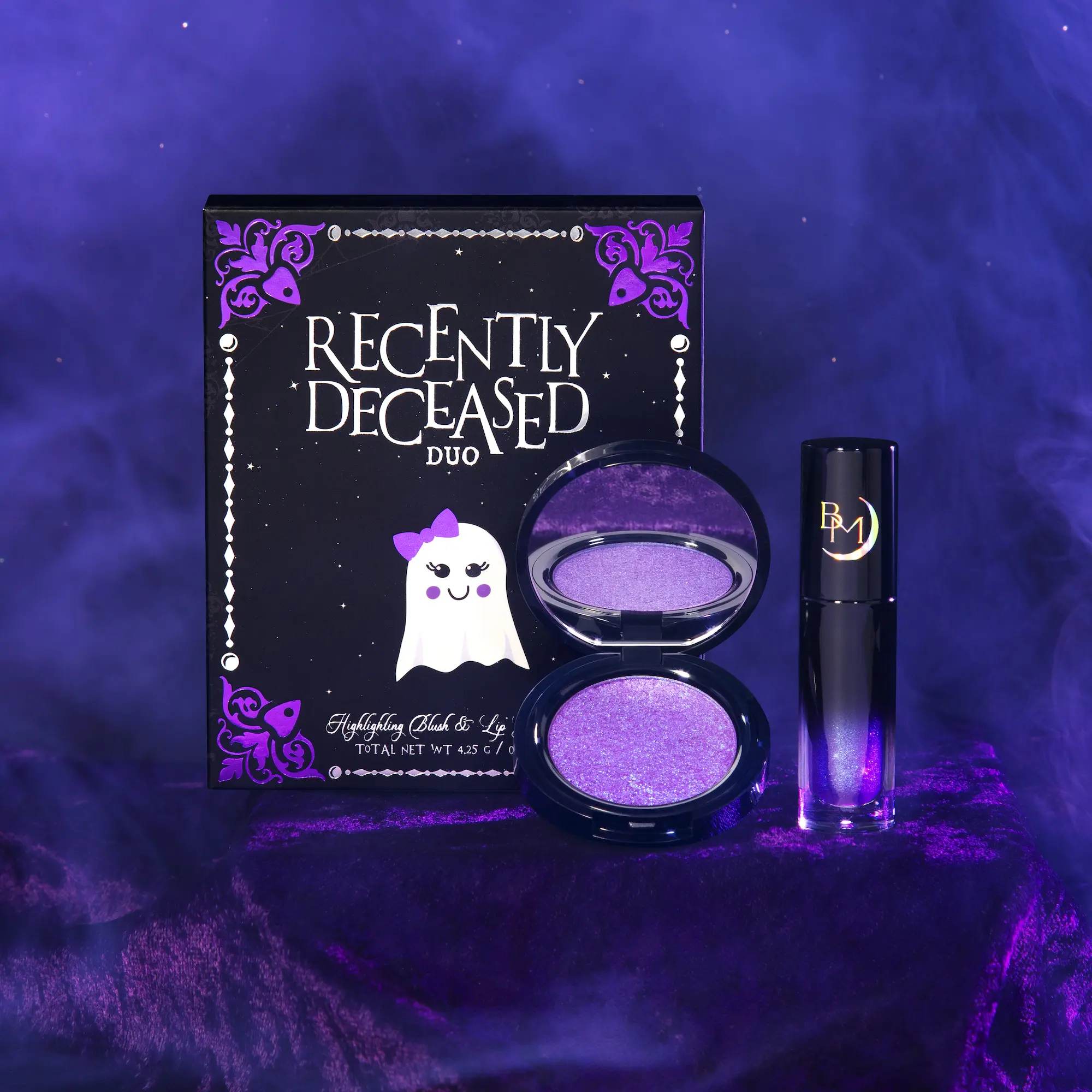 Recently Deceased Duo - Highlighting Blush & Lip Gloss Set Makeup Iridescent Pigment Cosmetic