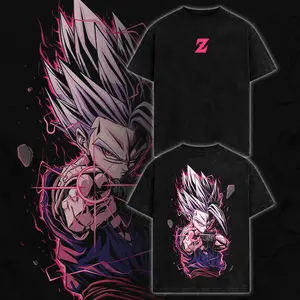 DBZ Beast Gohan Graphic Tee – Dark Anime Streetwear Shirt, Dragon Ball Manga Merch, Vintage Washed Anime T-Shirt, Oversized Otaku Fashion Apparel, Viral Anime Shirt for Men & Women Fans