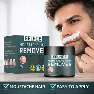 Men's hair removal cream for facial, underarm, leg, and chest hair: removes hair cleanly without damaging the skin.