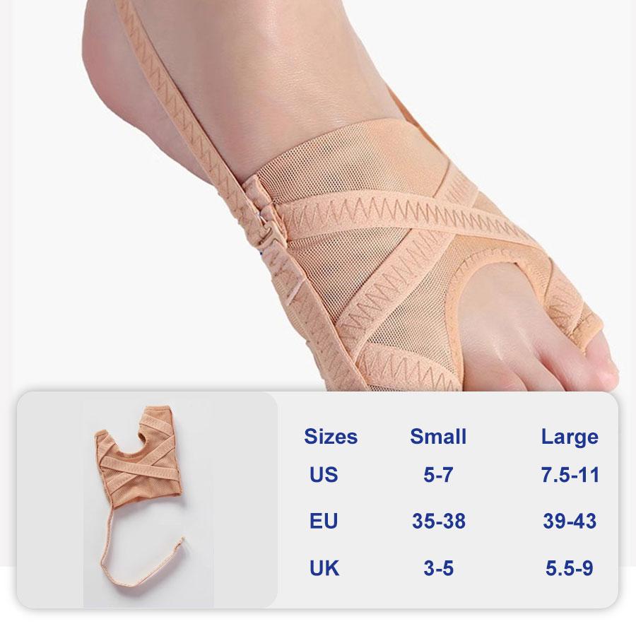 1 Pc Bunion Corrector, Adjustable Big Toe And Tail Toe Separator Bunion Splint Brace, Bunion Socks Wear With Shoes Splint Sleeve Spacer Separator Hammer Toe Corrector For Left And Right Foots