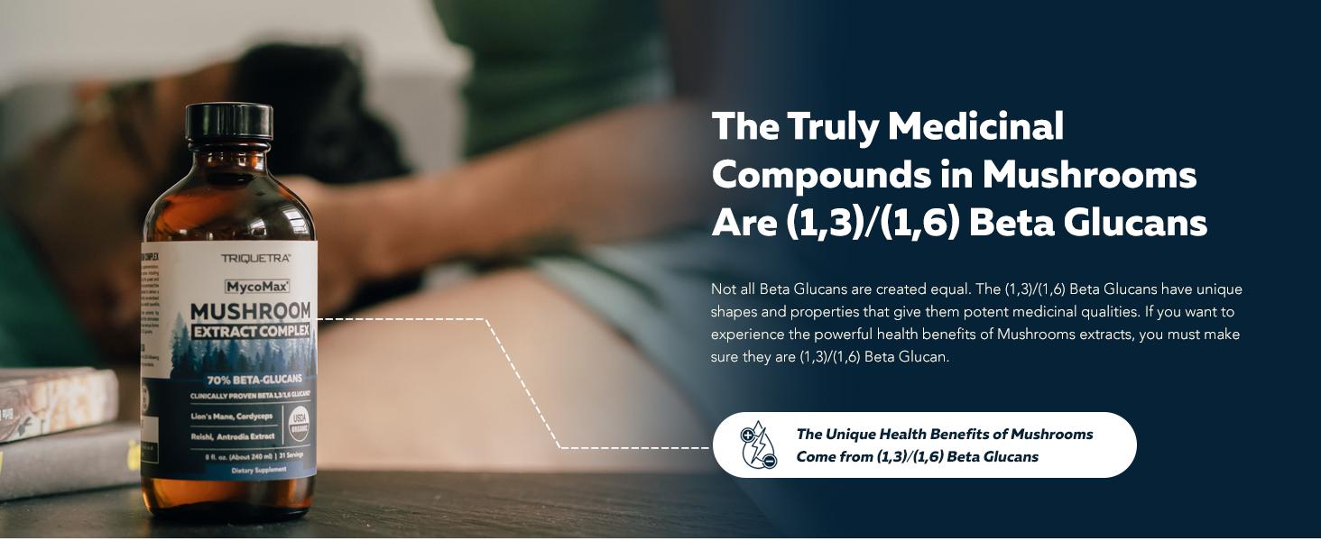 MycoMax Mushroom Complex - 70% Beta Glucans Healthcare Tea