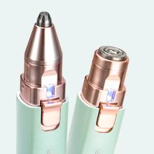 Eyebrow-Facial Hair Remover Women: Portable 2 in 1 Electric Shaver and Facial Trimmer - Rechargeable Eyebrow Lips Body Facial Razor Comfort