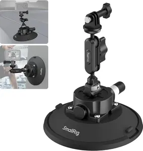 SMALLRIG 6" Suction Cup Mount with Ball Head Magic Arm, Action Camera Mount for DJI Osmo Action 5 Pro/4, for Insta360 x5, for Gopro 13/12, Load Capacity 3kg, on Car Windshield or Window - 5856