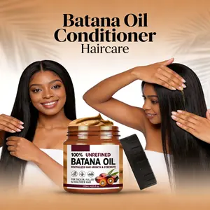 Batana Oil Deep Conditioner - Natural Hair Treatment for Dry Damaged Hair, Promotes Thicker Longer Hair Growth, Nourishes & Repairs Scalp, Ideal for Men & Women with Curly, Frizzy & Weak Hair Haircare