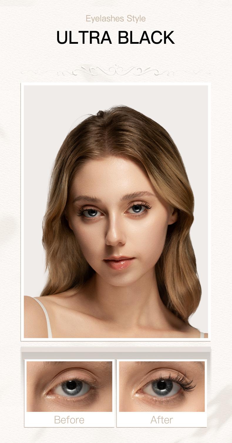 Wosado Soft Magnetic Eyelashes All-in-One Box, Reusable, Glue-Free, Waterproof, Lightweight, Natural Style Makeup Cosmetic