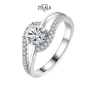 [308 Angel's Eyes] 0.8Carat Synthetic Moissanite Ring Sterling 925 Silver Perfect Engagement Rings Wedding Promise Rings & Valentine's Day