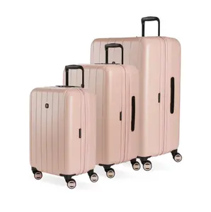 SwissGear Wanderlust Pro Lightweight Expandable Spinner, Pink, 3-Piece Set (20/24/28)