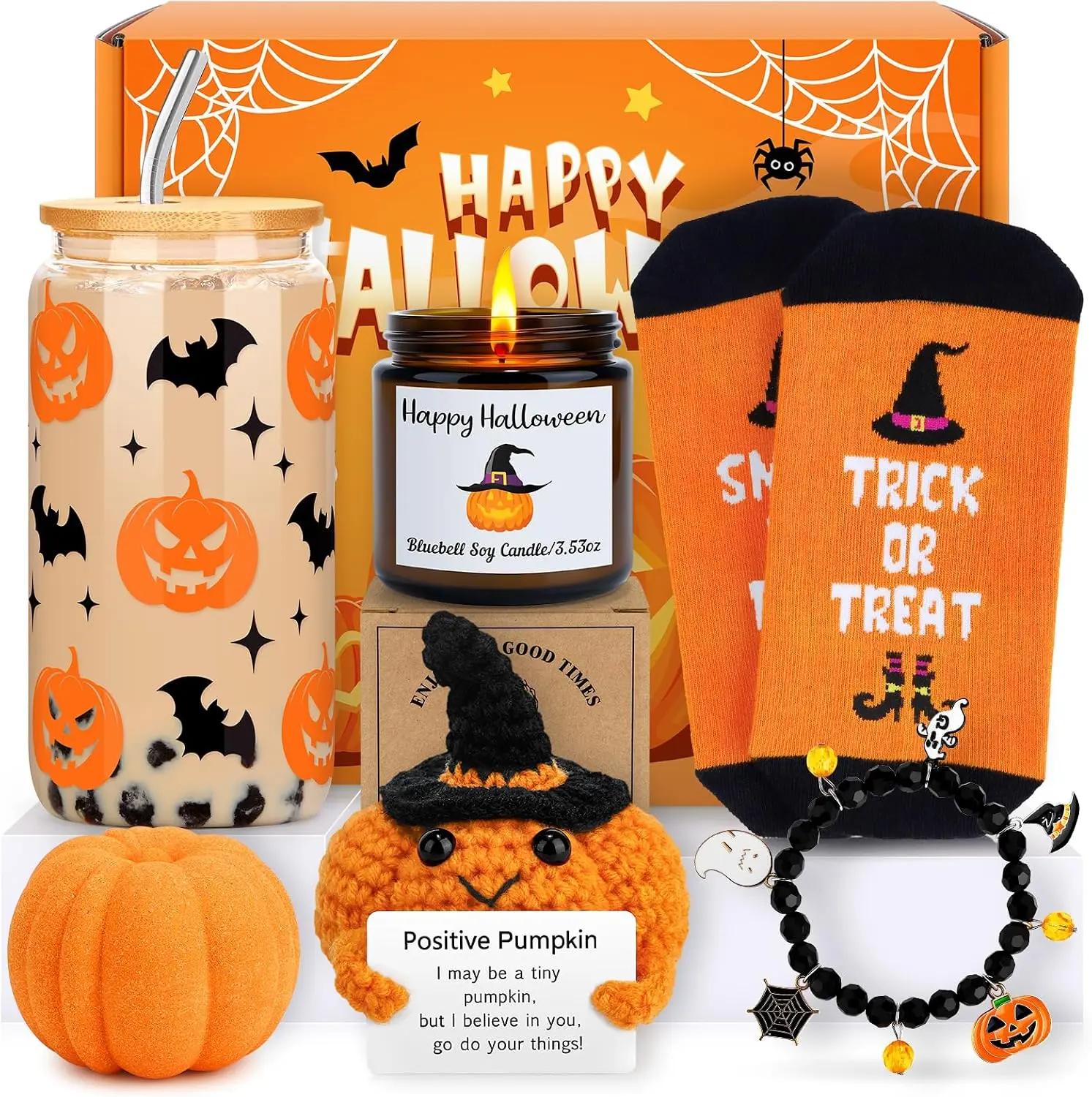 Boo Basket Stuffers for Women Halloween Gifts for Women Adults Teens Girls Kids Spooky Basket Stuffers Ideas for Woman Her Cute Halloween Care Package Gift Box Boo Themed Stuff Items Ghost Basket Kit