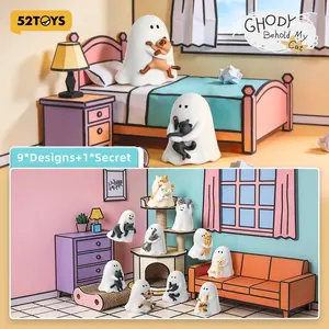 52TOYS Ghody - Behold My Cat Kawaii Creative Gift Room Decor Desktop Decoration Gift for  Birthday Party Ceramic Figurine Animal Design