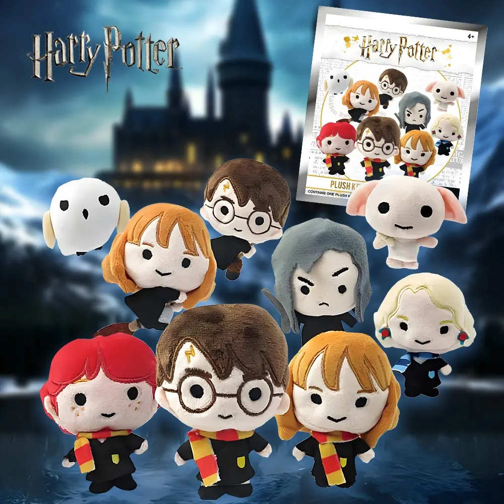 1PC Harry Potter Officially Licensed Plush Blind Bag Keychain, Cool Keychains, Cute Harry Potter Merchandise, Unique Characters, Hermione with Scarf, Perfect Gift for Fans, Collectible Keyring Accessory, Key Chain Accessories, Surprise
