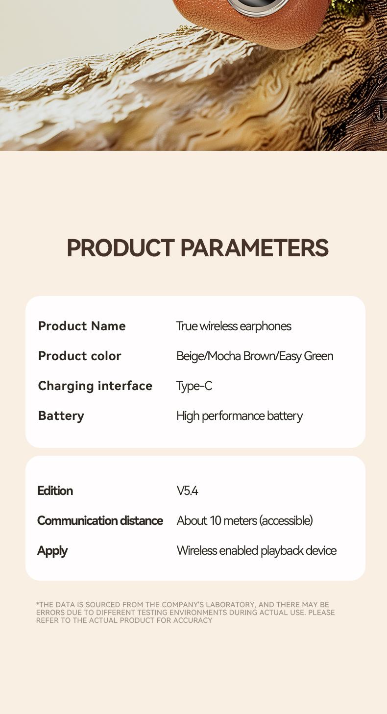 acer OHR508 Wireless Stereo Earbuds, In-Ear Noise-Canceling Earphones, Extra Long Battery Life, Universal Fit for Men and Women, Comfortable Wear, Noise Isolation Headphones, HIFI Sound Quality Music Headset Beige Audio Electronic