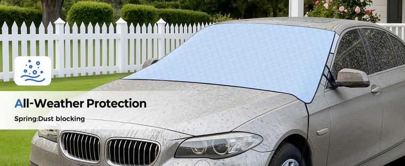 Black Friday Deal-FLORICH Car Windshield Cover Snow & Sun Protector - Foldable Anti-Frost & UV Guard with Side Mirror Covers for Quick Setup Universal Fit for Car Truck SUV Van MPV windshield cover car cover for snow sunshade anti-snow
