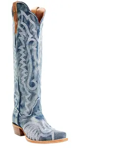 Dan Post Women's Denim Darlin' Tall Western Boot Snip Toe - Dp5108