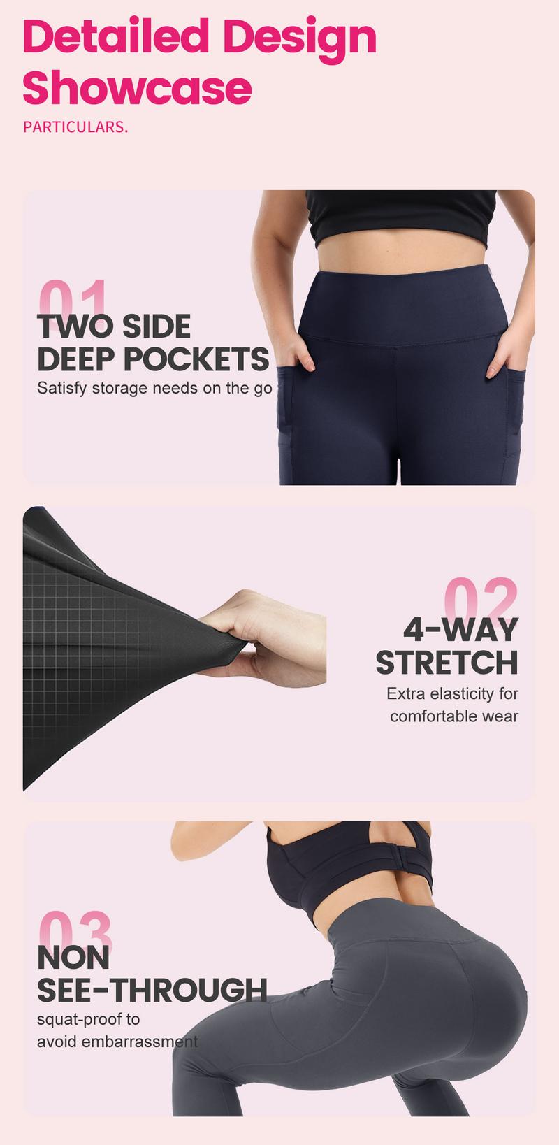 【Plus Size】SHOWITTY 3 Pack Plus Fleece Lined Leggings with Pockets for Women,  High Waist Tummy Control Warm Comfy Women's Yoga Pants for Workout Running