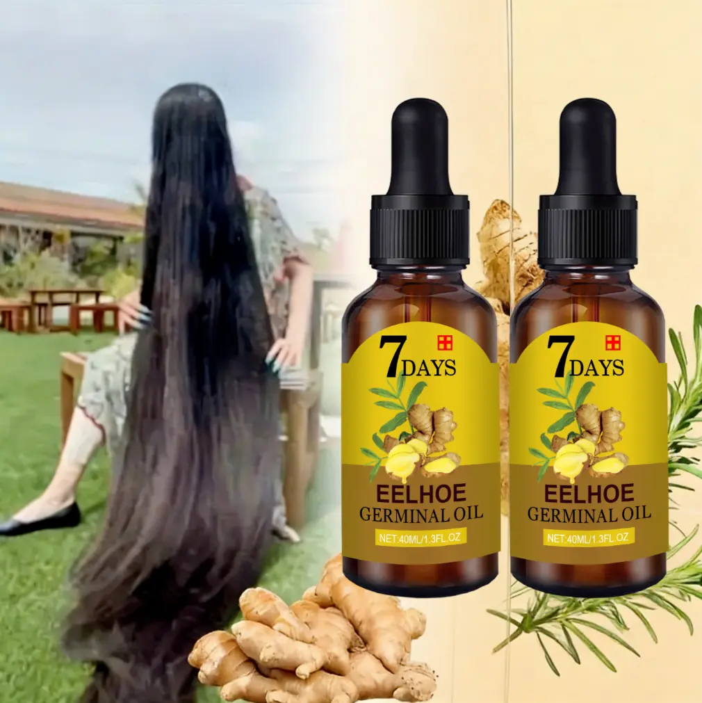 ginger hair serum,7 days hair growth oil,anti hair loss oil,scalp repair treatment,strengthen hair roots,thicker fuller hair,damaged hair care,hair regrowth serum,natural ginger hair oil,non-greasy hair oil