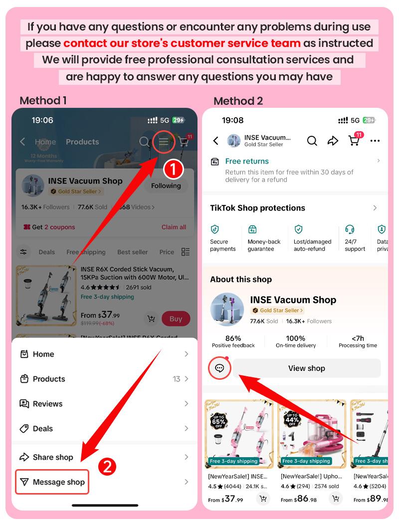 [Valentines'DaySale!] INSE R6X Corded Stick Vacuum, 15KPa Suction with 600W Motor, Ultra-Lightweight Bagless Upright Vacuum with Handheld for Home Hard Floor Carpet Pet Hair Car Cleaning home cleaning tools home appliances