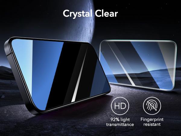 ESR 3 Pack 9H+ Glass for iPhone 17 16 15 14 13 Screen Protector Military Grade Shatterproof Full Coverage Tempered Glass with Easy Installation Tool for Smartphone Protection