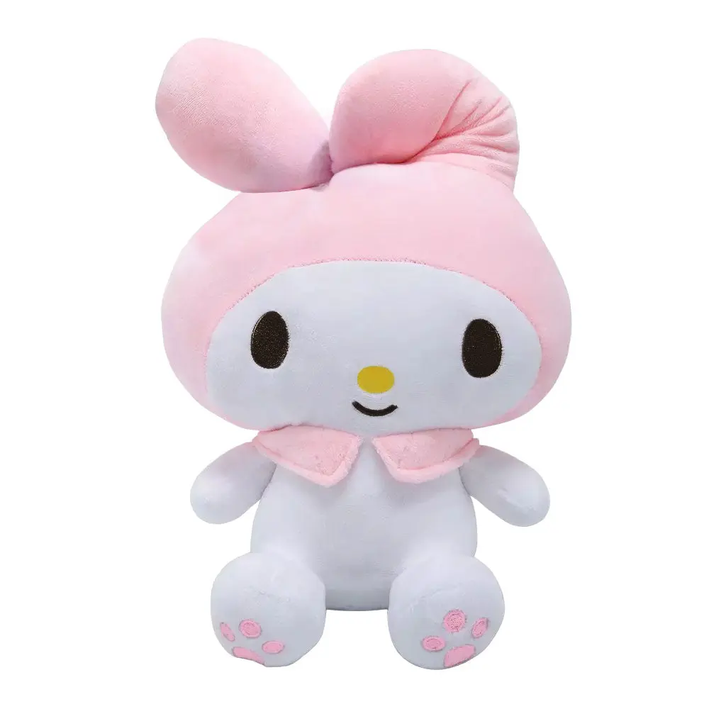 Sanrio My Melody 18in Plush Figure Backpack - Cute Animal-Faced Functional Bag for Fans, Campus Life, All Seasons, Lightweight, Adjustable Straps, Double Handles, Zip Closure, Machine Washable, Synthetic