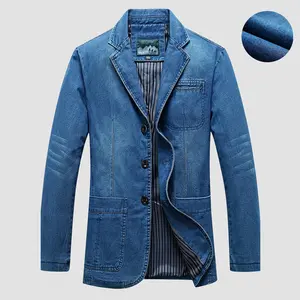 Spring & Autumn Western Outfits Men Vintage Washed Denim Jacket - Comfortable and Skin-friendly Coat; Equipped with Buttoned Front Closure; Perfect for Various Occasions Such as Daily Commuting and Weekend Outings; an Ideal Gift for Boyfriends or Husbands