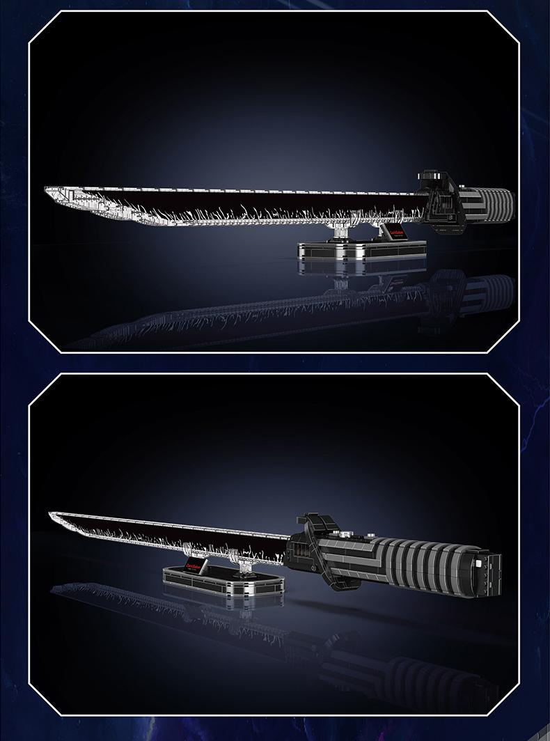 Mould King 10138 Lightsaber Darks Sword Glows Fluorescent Building Block Adult Kid Toy Cosplay Alloy Creative Idea STEM Educational Toy