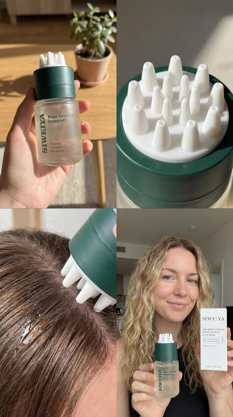 Korean Hair Growth Scalp Serum — Peptide Complex Formula for Thinning Hair, Supports Fuller-Looking Strands, Plant-Based Bio-Active Care to Strengthen Roots & Soothe Scalp