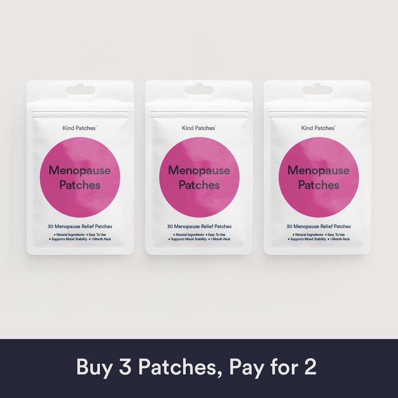 3 Packs of Kind Patches Menopause Patches, Natural Ingredients, Easy To Use, Supports Mood Stability, 3 Months Supply