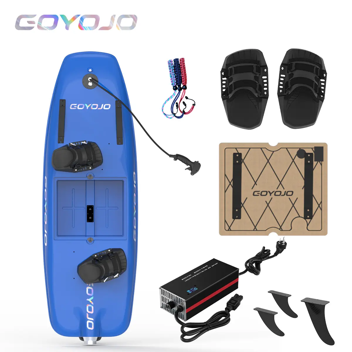 GOYOJO Pro Electric Surfboard, 186cm High-Speed Jetboard with 15kW Motor & 75Ah Battery, 45km/h with Surf Cube for Youth, Ideal for Lakes, Rivers & Large Waves, Seawater, 60Kg, Ocean/River/Lake, 40Km/H Speed, Jetboard Shape, Versatile Use, 24 Months