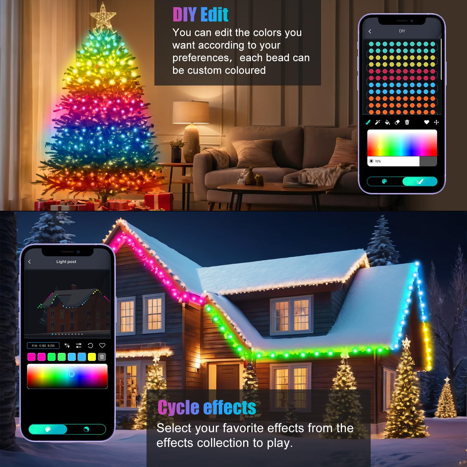 132FT LED Strip Light RGB Music-Synced Bedroom Light Bluetooth-Enabled LED Smart App & Remote Control Indoor Ambient Lighting More Options: 132FT/66FT/33FT Suitable for Room & Outdoor Christmas Party Decorations (Outdoor Waterproof) 132FT LED Strip Light RGB Music-Synced Bedroom Light Bluetooth-Enabled LED Smart App & Remote Control Indoor Ambient Lighting More Options: 132FT/66FT/33FT Suitable for Room & Outdoor Christmas Party Decorations (Outdoor Waterproof)
