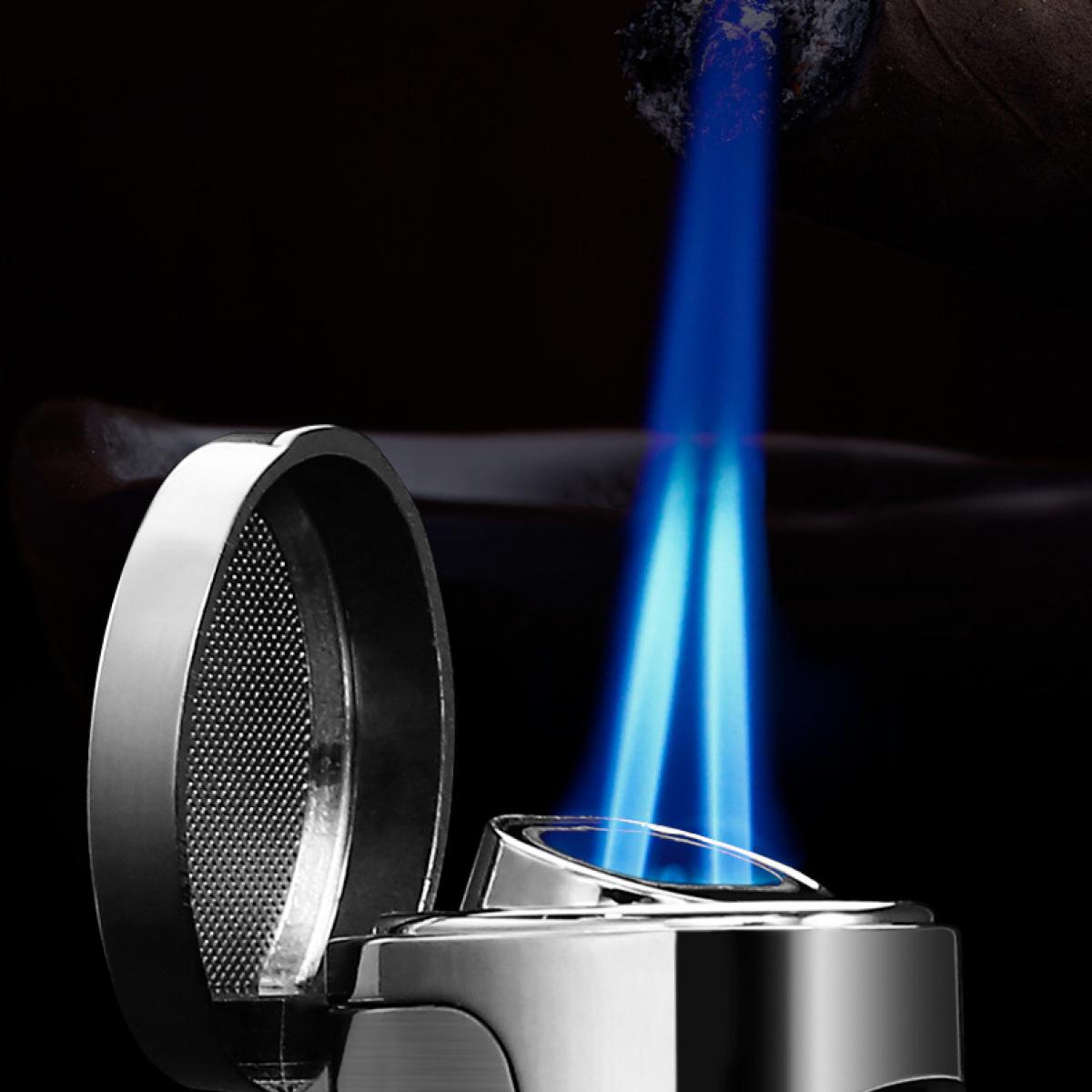 Refillable Windproof Gas Torch Lighter with Fuel Gauge & Multi Tool, Perfect for Candles, Camping, Grilling, BBQ & Gifting (Without Fuel)