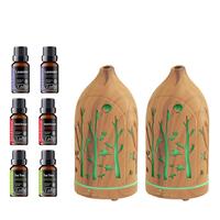 2PCS Light Wood Grain