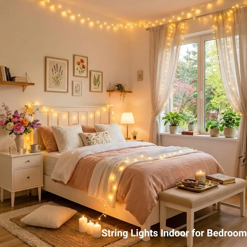 Hoodink 900-LED 295ft Fairy Christmas Light String - 8 Modes, Timer, Remote Control - String LED Novelty Lighting, Party Lighting Decoration, Festival Decoration, Christmas Aesthetic Home Event Supplies Hoodink 900-LED 295ft Fairy Christmas Light String - 8 Modes, Timer, Remote Control - String LED Novelty Lighting, Party Lighting Decoration, Festival Decoration, Christmas Aesthetic Home Event Supplies