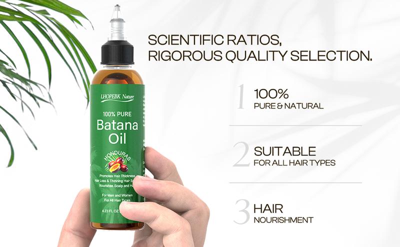 LHOPEBK Nature Organic Batana Oil for Hair Growth Pure Natural Deeply Nourishing Scalp for Thicker Stronger Hair 4.23 FL OZ Haircare Comfort