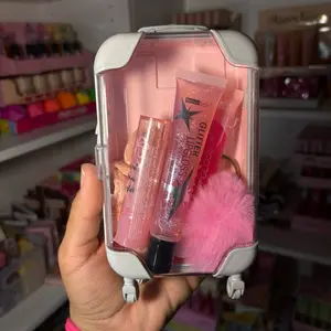 Mini Suitcase Lip Bundle (3 lip products, 1 scrunchie, 1 pompon, 1 scrunchie, 1 suitcase random)