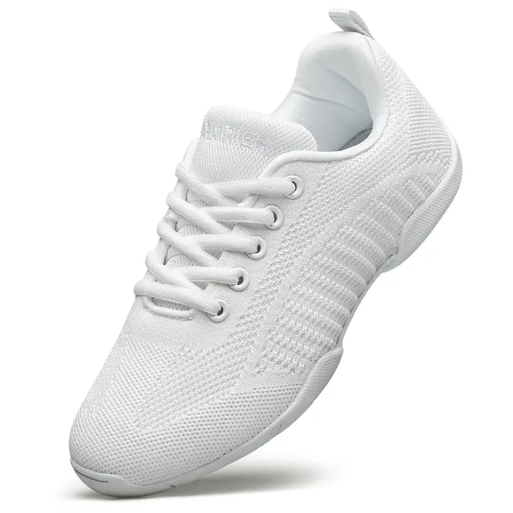 BAXINIER Women's Wave Print Sports Shoes - Breathable Synthetic Flexible Cheerleading Shoes for Youth Girls, Ideal for Jumping, Flyers, Indoor Practices & All-Seasons Outdoor Use