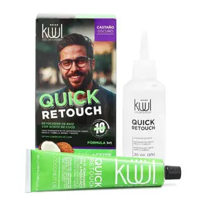 KUUL Color System Quick Retouch - Dark Brown Hair Dye Without Ammonia 50ml for Natural Hair Color Retouching