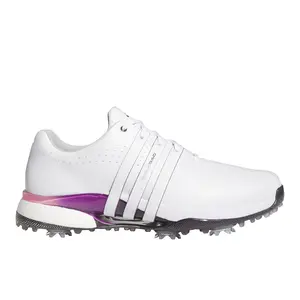 adidas Mens Tour360 24 Golf Sneakers Shoes - Purple, White