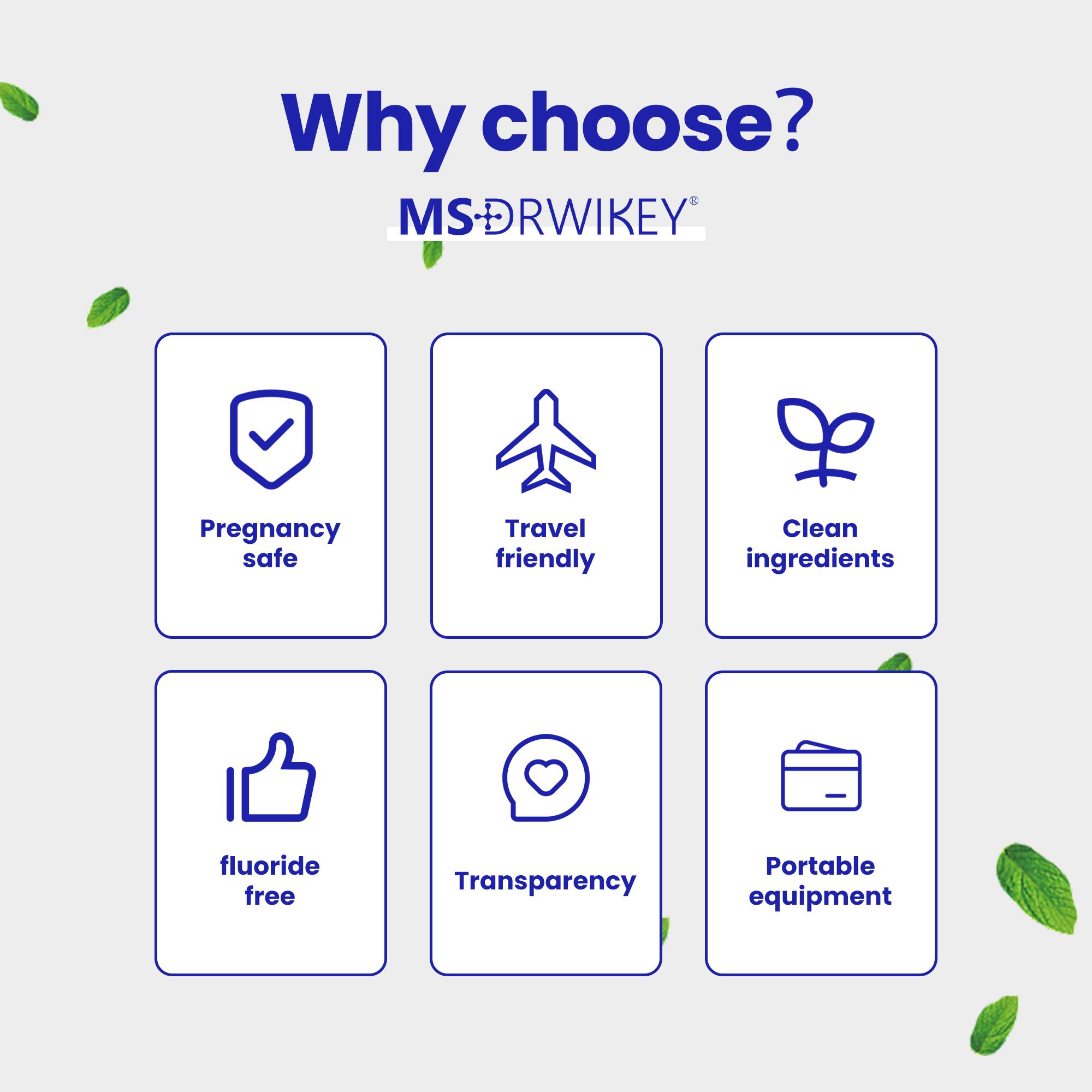 MSDRWIKEY Solid Toothpaste Tablets – Fluoride-Free, Eco-Friendly, Fresh Breath, Gentle Natural Oral Care