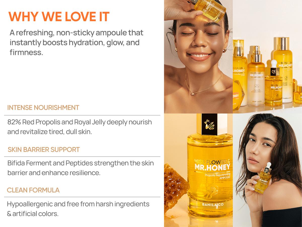 Miss Flower & Mr. Honey Propolis Rejuvenating Ampoule - Intense Nourishment & Radiance Miss Flower & Mr. Honey Propolis Rejuvenating Ampoule - Intense Nourishment & Radiance