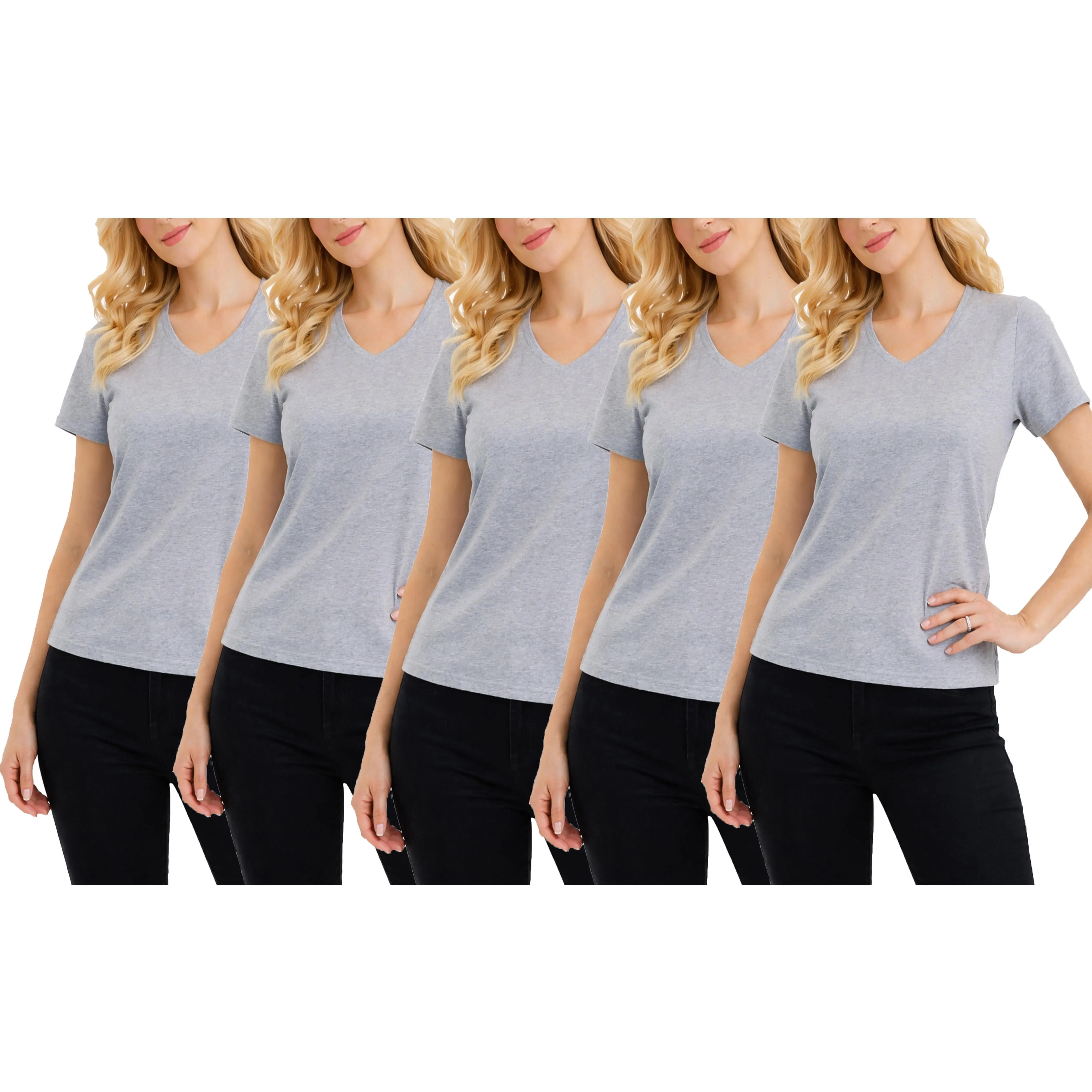 (5 Pack) Heather Grey x 5