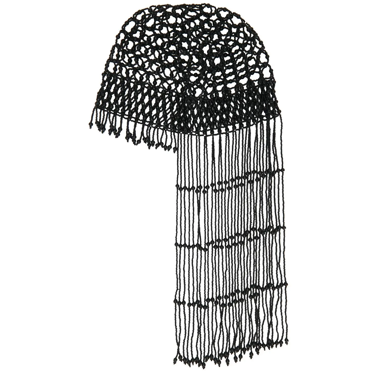 8 Other Reasons Dome-shape Beaded Headpiece in Black