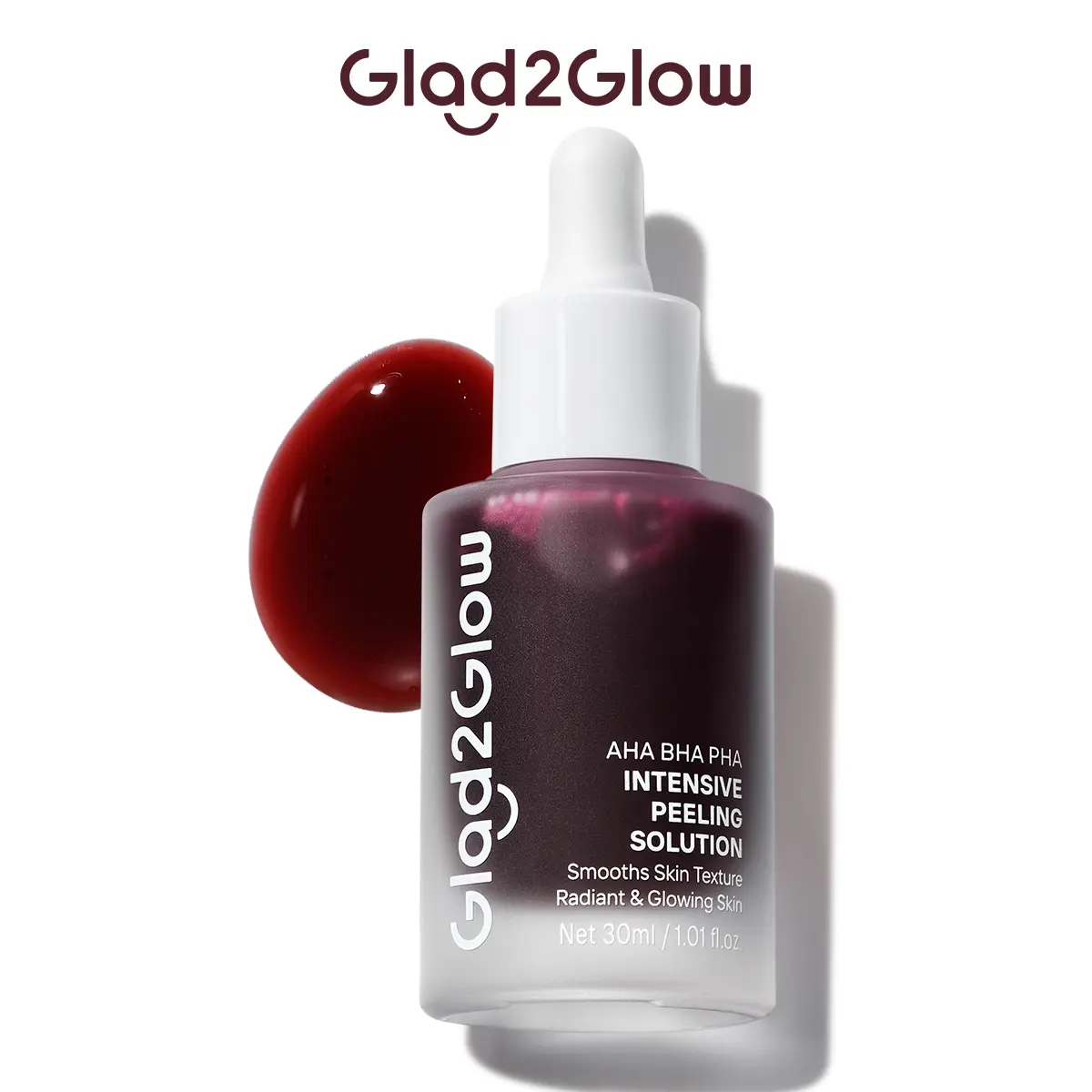Glad2Glow AHA BHA PHA Intensive Peeling Solution, Acid Compound Serums & Essences with Niacinamide, 60-sec Smooth for Skin Transformation, Smooth Skin Routine & Glow Up Challenge