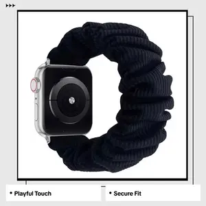 Smart Watch Scrunchy Wrist Band Comfortable Stylish Design for Everyday Use Playful Touch Secure Fit Perfect for Expressing Personality