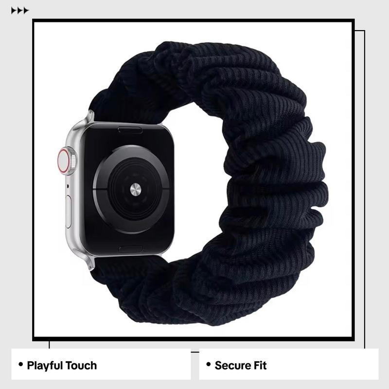 Smart Watch Scrunchy Wrist Band Comfortable Stylish Design for Everyday Use Playful Touch Secure Fit Perfect for Expressing Personality