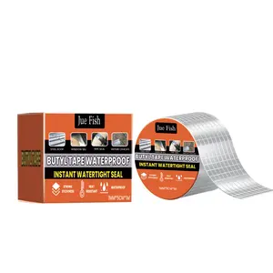 JUE FISH Waterproof Butyl Tape – Roof Leak Repair, Moisture-Proof, Strong Adhesive Self-Adhesive Aluminum Foil Waterproof Roll