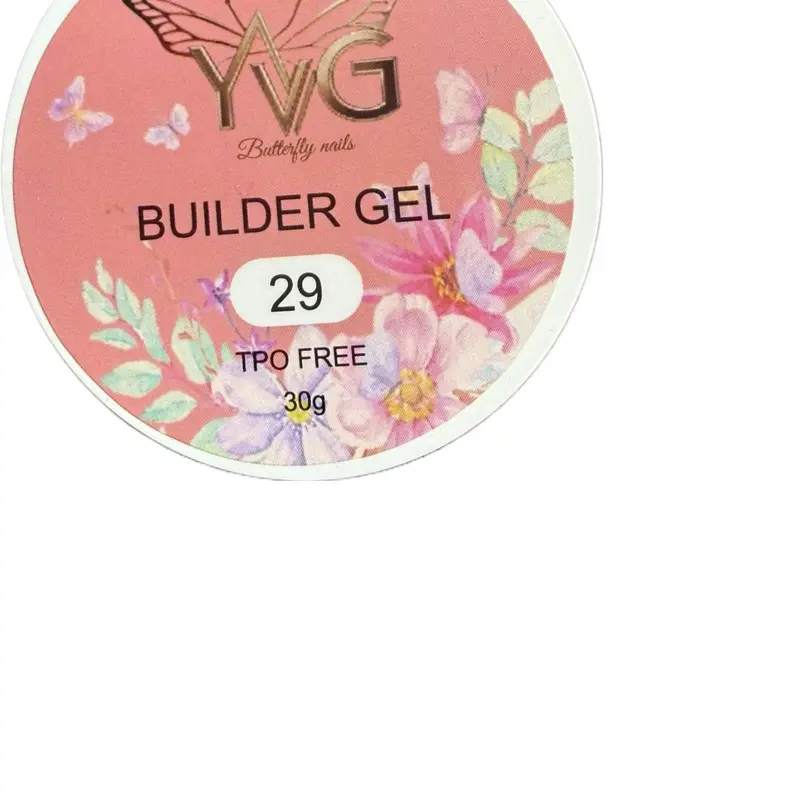 YVG Butterfly Nails Builder Gel #29 Hard Gel TPO Free 30g for Enhanced Nail Care , extensión