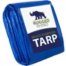 Rugged Rhino Multi-Purpose Tarp - Waterproof, Windproof, UV Resistant, 5mm Thick, 100gsm PE, Rust Resistant Aluminum Grommets, 24" Spacing, Ideal for All Weather Projects