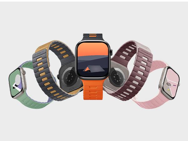 Bandletic Magnetic Watchband Compatible with iWatch Bands for Men Women,Dual Sided Reversible Silicone Sport Strap for iWatch 42mm(Series 11/10), 41mm(9/8/7), 40mm(SE3/SE2/SE/6/5/4), 38mm(3/2/1)